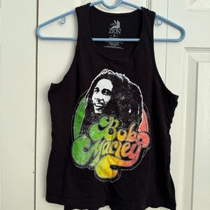 Zion Rootswear Black Bob Marley Women's Tank Top